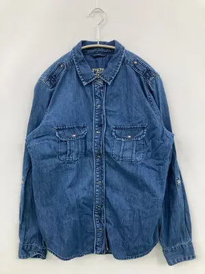 ZARA/ザラ/シャツ/ブラウス/トップス/ブルー/L