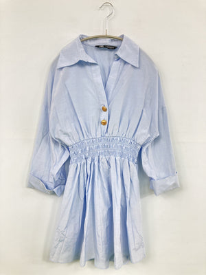 ZARA/ザラ/シャツワンピース/ワンピース/ドレス/スカイブルー/EUR S/USA S/MEX 26