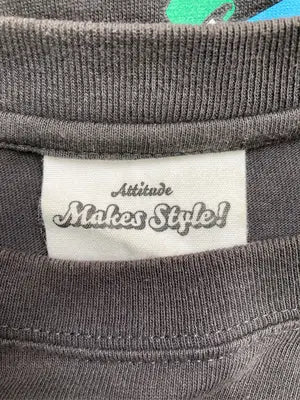 Attitude makes style!/アティチュードメイクススタイル/Tシャツ/カットソー/トップス/ブラック/FREE
