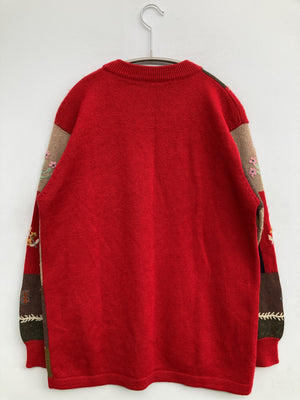 ニット/セーター/トップス/レッド