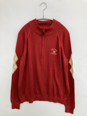 CUTTER&BUCK/カッターアンドバック/ニット/セーター/トップス/レッド/LL