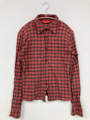 MNG/シャツ/ブラウス/トップス/レッド/L