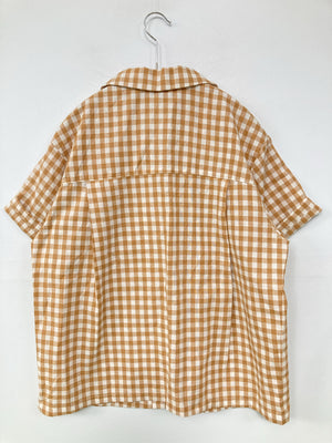 LAUIR/ラウアー/シャツ/ブラウス/トップス/ブラウン/M