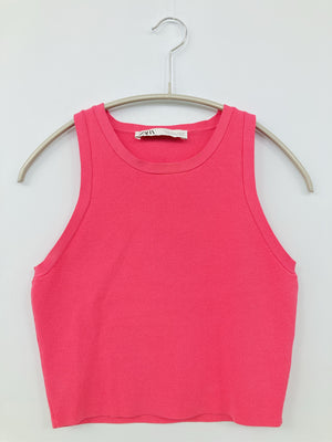 ZARA/ザラ/タンクトップ/トップス/ピンク/EUR S/USA S/MEX 26