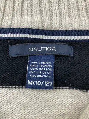 NAUTICA/ノーティカ/ニット/セーター/トップス/グレー/M(10/12)