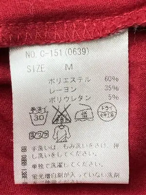 CECIL McBEE/セシルマクビー/Tシャツ/カットソー/トップス/レッド/M