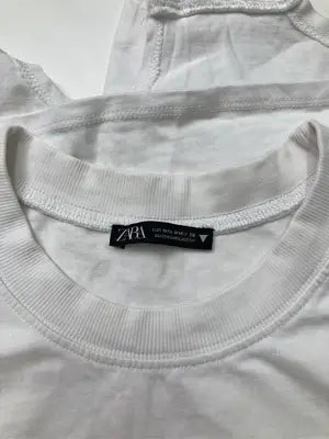 ZARA/ザラ/Tシャツ/カットソー/トップス/ホワイト/USA M