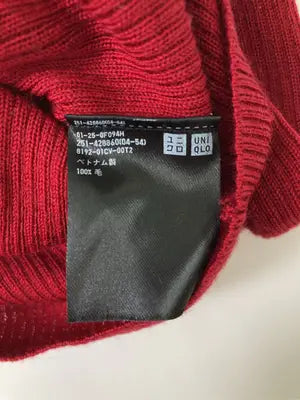 UNIQLO/ユニクロ/ニット/セーター/トップス/レッド/M