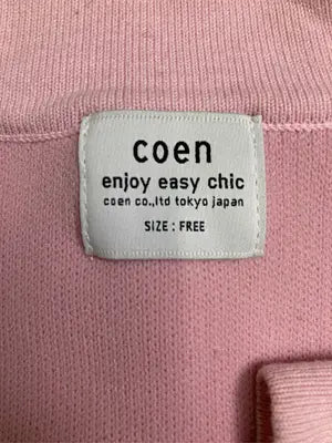coen/コーエン/カーディガン/ボレロ/トップス/ピンク/FREE