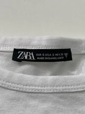 ZARA/ザラ/Tシャツ/カットソー/トップス/ホワイト/EUR S