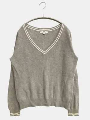 UNIQLO/ユニクロ/ニット/セーター/トップス/グレー/L
