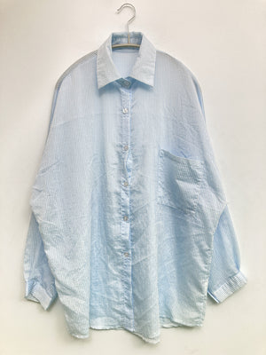 Lady like/レディライク/シャツ/ブラウス/トップス/スカイブルー