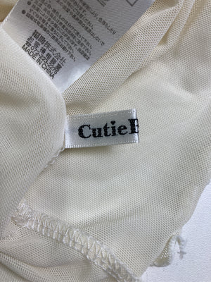 Cutie Beauty/キューティービューティー/Tシャツ/カットソー/トップス/アイボリー/L