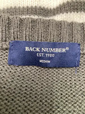 BACK NUMBER/バックナンバー/ニット/セーター/トップス/グレー/M