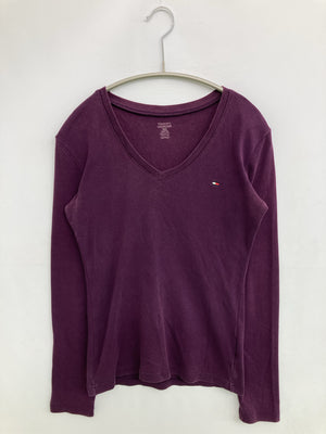TOMMY HILFIGER/トミーヒルフィガー/Tシャツ/カットソー/トップス/パープル/XS