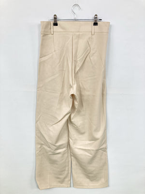 me+em select/ミームセレクト/スラックス/パンツ/アイボリー/XL