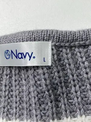 NAVY/ネイビー/ニット/セーター/トップス/グレー/L