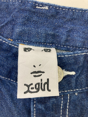 X-GIRL/エックスガール/デニムパンツ/パンツ/ブルー/1