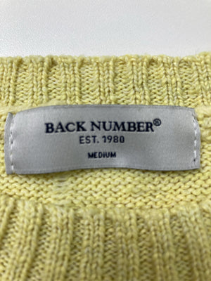 back number/バックナンバー/ニット/セーター/トップス/イエロー/MEDIUM
