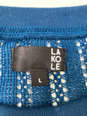 LAKOLE/ラコレ/ニット/セーター/トップス/ブルー/L