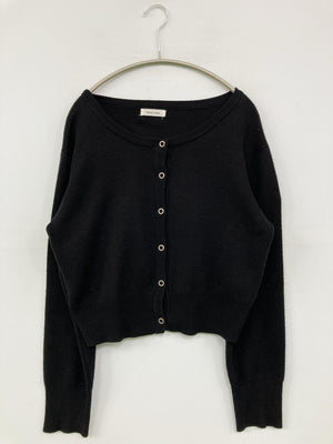 Adoon plain/アドーンプレーン/カーディガン/ボレロ/トップス/ブラック/F