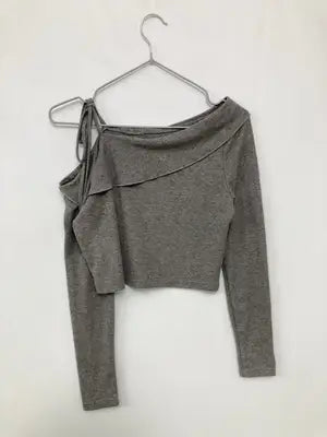 clear/クリア/Tシャツ/カットソー/トップス/グレー/F