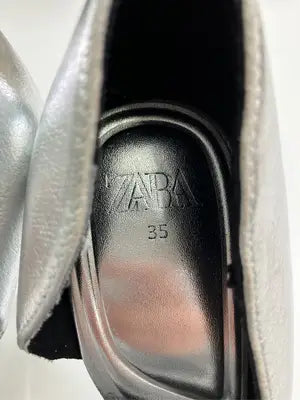 ZARA/ザラ/パンプス/シューズ/シルバー/35