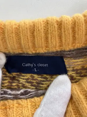Cathy's closet/キャシーズクローゼット/ニット/セーター/トップス/イエロー/L