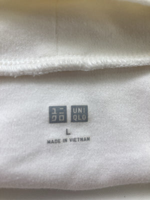UNIQLO/ユニクロ/Tシャツ/カットソー/トップス/ホワイト/L