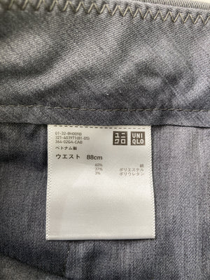UNIQLO/ユニクロ/スラックス/パンツ/グレー/ウエスト88cm