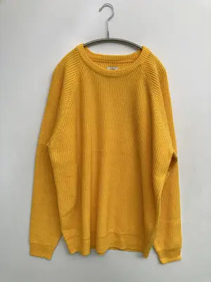 coen/コーエン/ニット/セーター/トップス/イエロー/MEDIUM