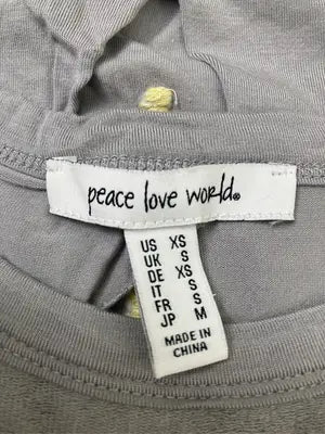 peace love world/ノースリーブ/トップス/グレー/M