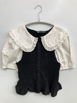 ZARA/ザラ/シャツ/ブラウス/トップス/ブラック/S