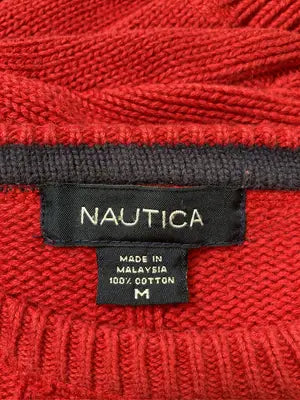 NAUTICA/ノーティカ/ニット/セーター/トップス/レッド/M