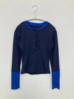 AsheKsha/Tシャツ/カットソー/トップス/ネイビー/F