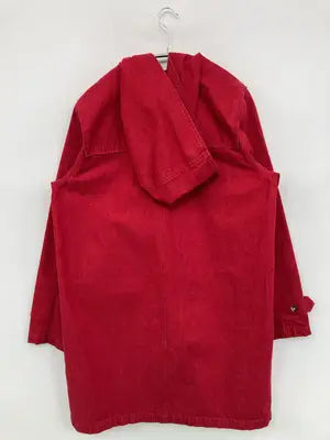 DENIM&CO/デニムアンドコー/ダッフルコート/ジャケット/アウター/レッド/LARGE
