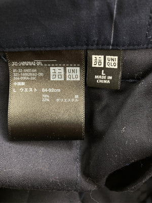 UNIQLO/ユニクロ/スラックス/パンツ/ネイビー/L　ウエスト84-92cm