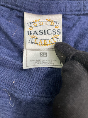 BASICSS/Tシャツ/カットソー/トップス/ネイビー/XL