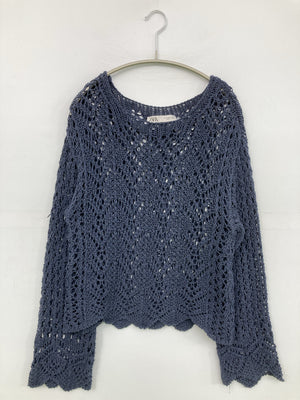 ZARA/ザラ/ニット/セーター/トップス/ネイビー/S