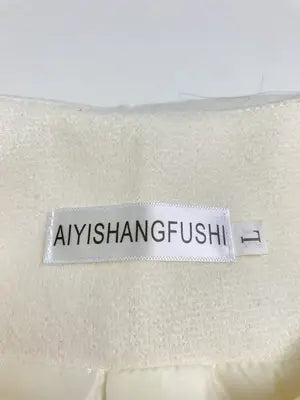 AIYISHANGFUSHI/ノーカラーコート/ジャケット/アウター/アイボリー/L