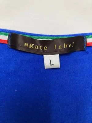 agate label/Tシャツ/カットソー/トップス/ブルー/L