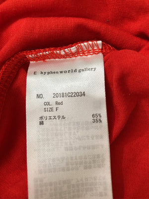 E hyphen world gallery peace/イーハイフンワールドギャラリーピース/Tシャツ/カットソー/トップス/レッド/F