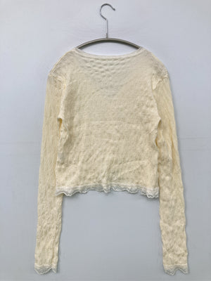 カーディガン/ボレロ/トップス/アイボリー/One-size