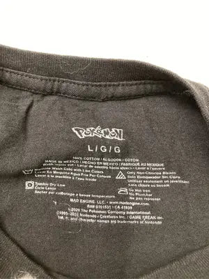 POKEMON/Tシャツ/カットソー/トップス/ブラック/L