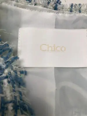 Chico/チコ/ノーカラージャケット/ジャケット/アウター/スカイブルー/F
