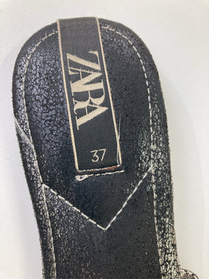 ZARA/ザラ/サンダル/シューズ/シルバー/37