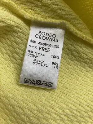 RODEO CROWNS/ロデオクラウンズ/Tシャツ/カットソー/トップス/イエロー/FREE