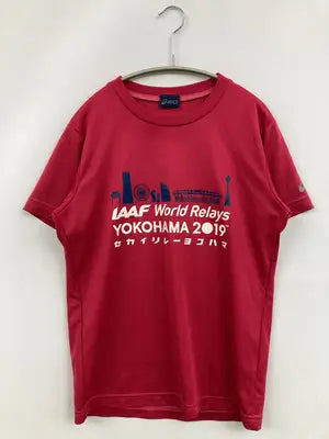 asics/アシックス/Tシャツ/カットソー/トップス/レッド/XL