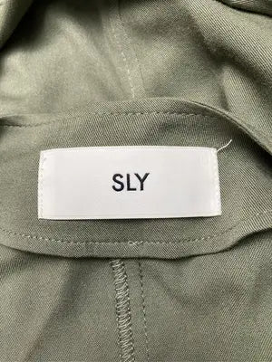 SLY/スライ/ノーカラーコート/ジャケット/アウター/ライトグリーン/FREE