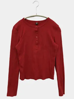 UNIQLO/ユニクロ/Tシャツ/カットソー/トップス/レッド/S